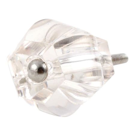 Clear Hexagon Cut Glass Dresser Knob Online
